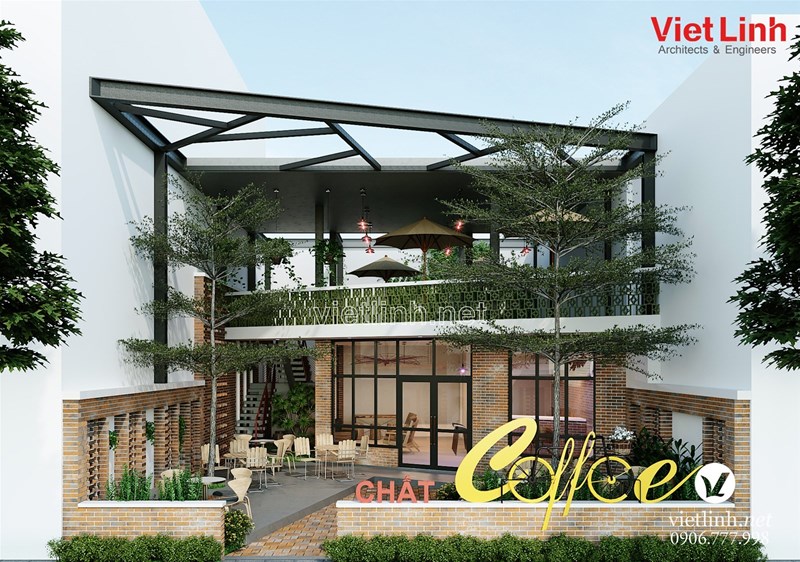 Thiết kế quán cafe sân vườn diện tích nhỏ đẹp xinh - Chat coffee ...